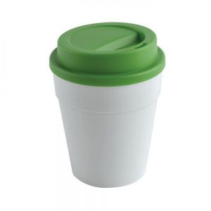 VASO CON TAPA DE PLASTICO LATE personalizada